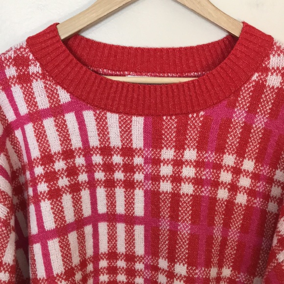 NEW 89th + Madison Plaid Sweater. XL - Picture 2 of 6